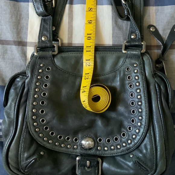 MARC JACOBS Blue Leather Purse Shoulder Bag Moto Vintage Retro Y2K Kawaii Saddle - Picture 2 of 12